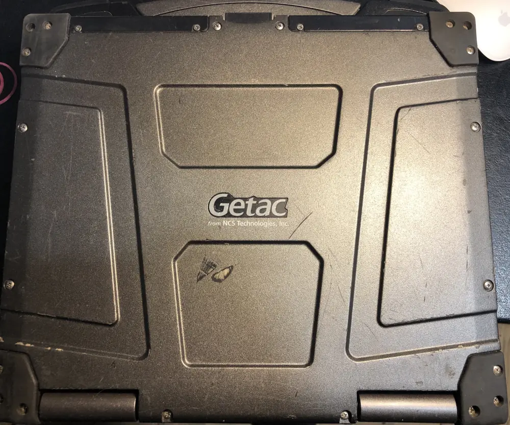 Крышка ноутбука Getac до гравировки